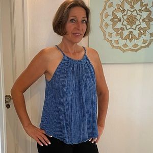 LUCKY blue with white dots tanktop